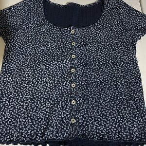 Brandy Melville, John Galt adorable blue blouse with little light blue flowers.